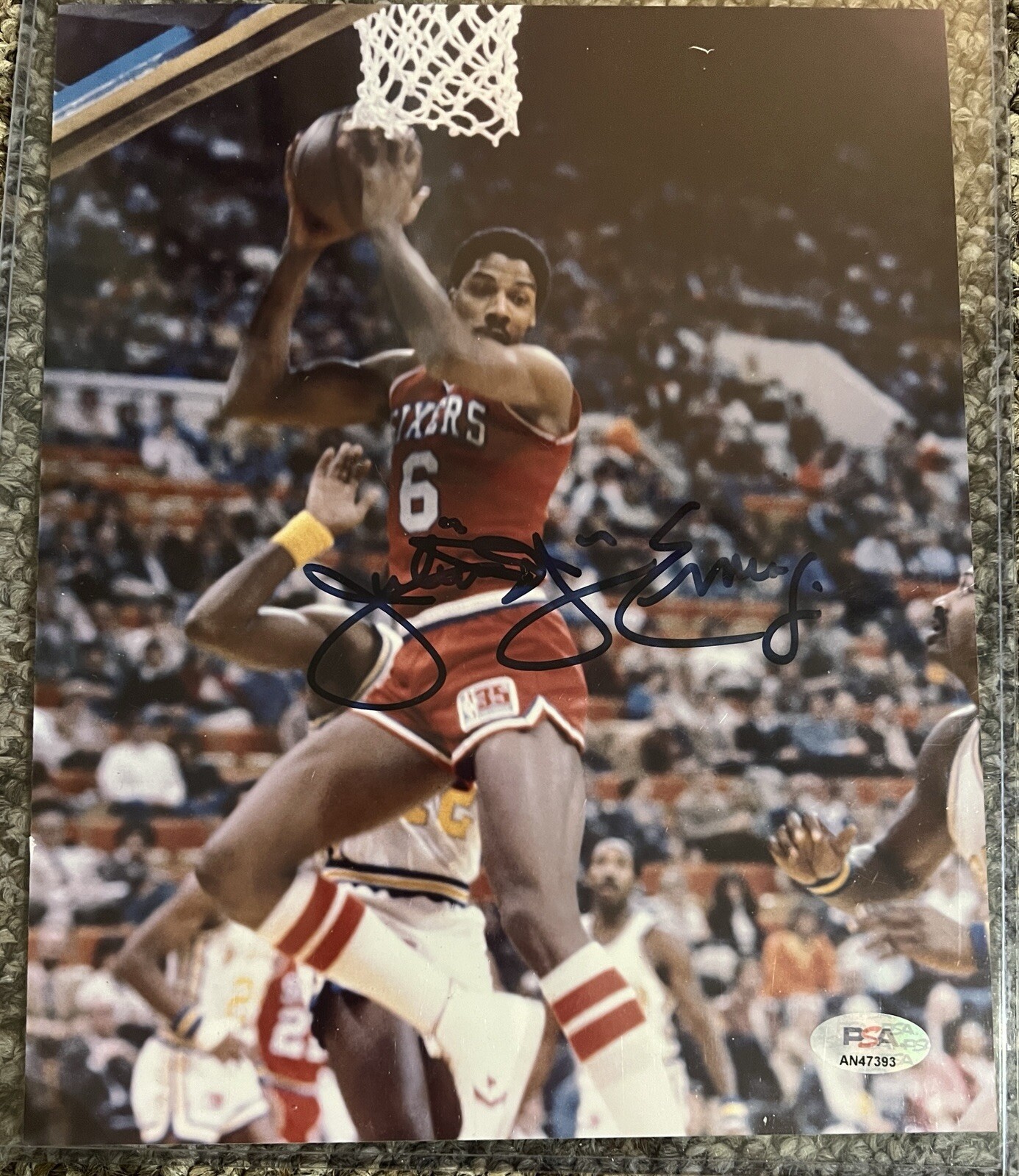 JULIUS ERVING signed 8x10 photo PSA DNA Philadelphia 76ers Autographed HOF