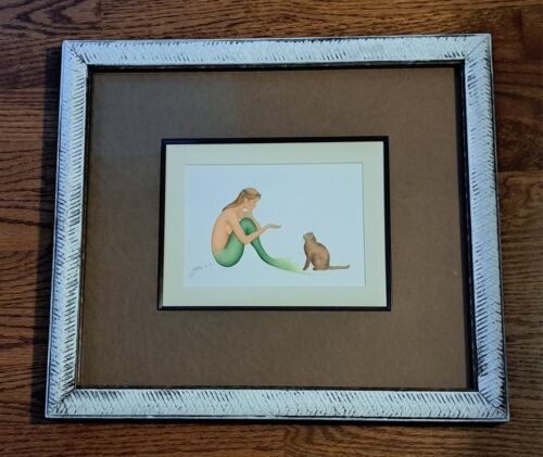 Mermaid Core Decor Ocean Nautical Framed Fantasy Maritime Art - Picture 4 of 13