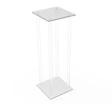 9X9X30 Clear Acrylic Riser Plexiglass Pedestal Display Podium Glorifier Flower