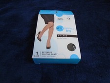 L'eggs Styleessentials Shaper Pantyhose Sheer Toe Jet Black Size Q New in Box