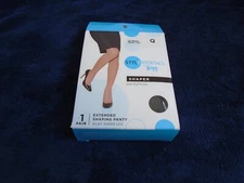 L'eggs Styleessentials Shaper Pantyhose Sheer Toe Jet Black Size Q New in Box
