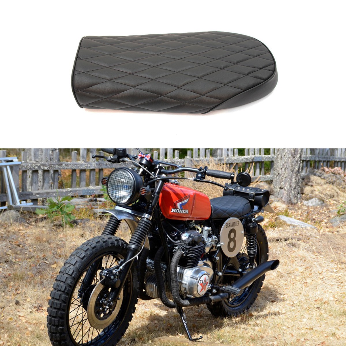 Motorcycle Cafe Racer Saddle Seat Vintage For Suzuki Kawasaki