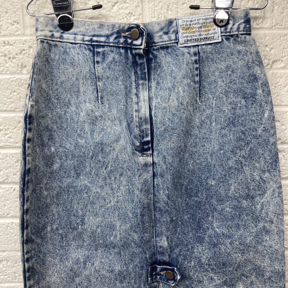 【EEUN】Separate Denim Skirt Print Denim Skirt With Slit – udelny.com