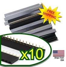 10PCS 40Pin Female 2.54mm Single Row Straight Pin Header Strip - PCB, Arduino