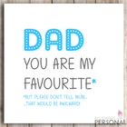 Funny Fathers Day Card Joke Father's Day Card Dad Daddy Rude Humour Birthday