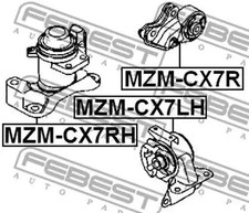 Engine mount Left Front MZM-CX7LH FEBEST for MAZDA CX-7 CX-9