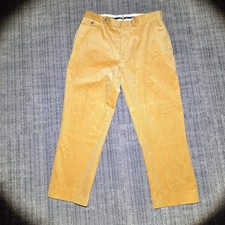 Ralph Lauren Men's Vintage Corduroy Pants Yellow Size 36x34