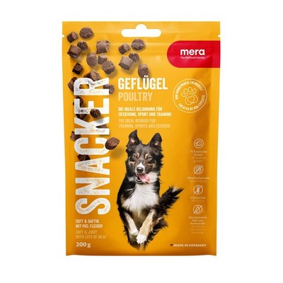 Snacker Geflügel 1 x 200g, getreidefrei, softe Hundeleckerli für Training ode...
