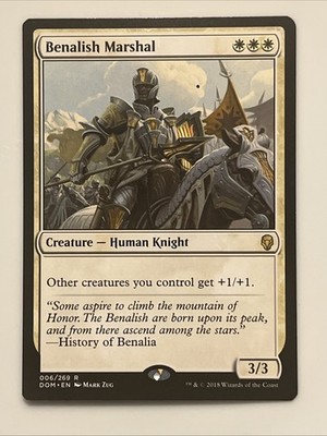 MTG Magic the Gathering Benalish Marshal (006/269) Dominaria NMT Plus