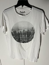 Men  s Jack And Jones Original  s White Graphic T Shirt Size Large