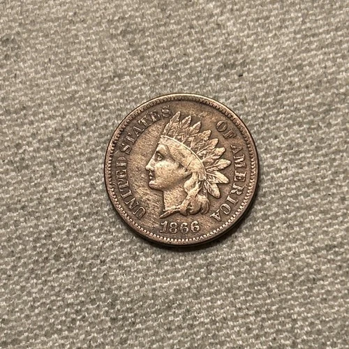 1866 INDIAN HEAD CENT - VG VERY GOOD ZM