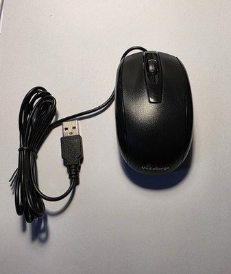 MediaRange Wired 3-Button Optical Mouse   USB   neu & originalverpackt