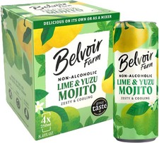 Belvoir Farm Non-Alcoholic Lime & Yuzu Mojito 250ml-12 Pack