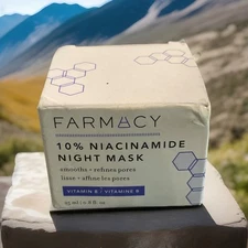 Farmacy 10% Niacinamide Night Mask Smoothing Pore Refining Skincare Size 25 ml