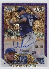 2023 Topps Chrome Update Purple Speckle Refractor 95/299 Max Castillo Auto 00em