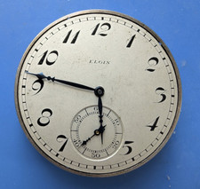 VINTAGE 12 SIZE ELGIN GRADE 303 POCKET WATCH MOVEMENT RUNNING