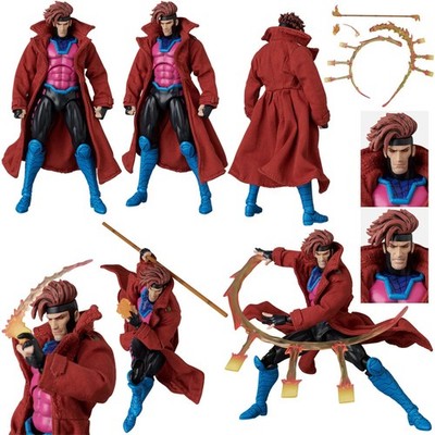 X-MEN AUTHENTIC MAFEX No.242 ROGUE & No. 287 GAMBIT /2 FIGURE LOT