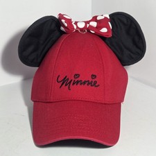 Disney Parks Minnie Mouse Red Baseball Hat Snapback Ears  Polka Dot Bow Girls