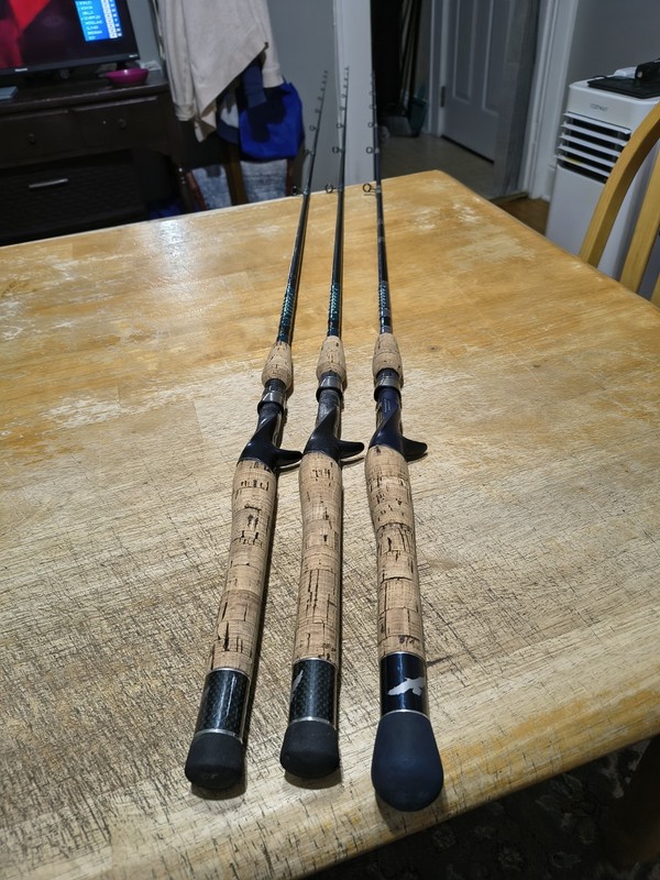 3 Bass Pro Shops Rick Clunn Sig Series Worm Drop Shot Casting Rods(Parts/Repair)