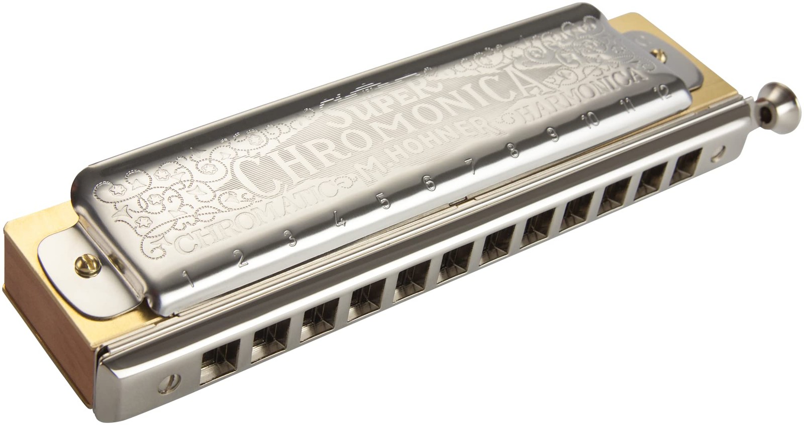 Harmonica de Prestige Super Chromonica 27048 CT DO Ténor Lames en Laiton