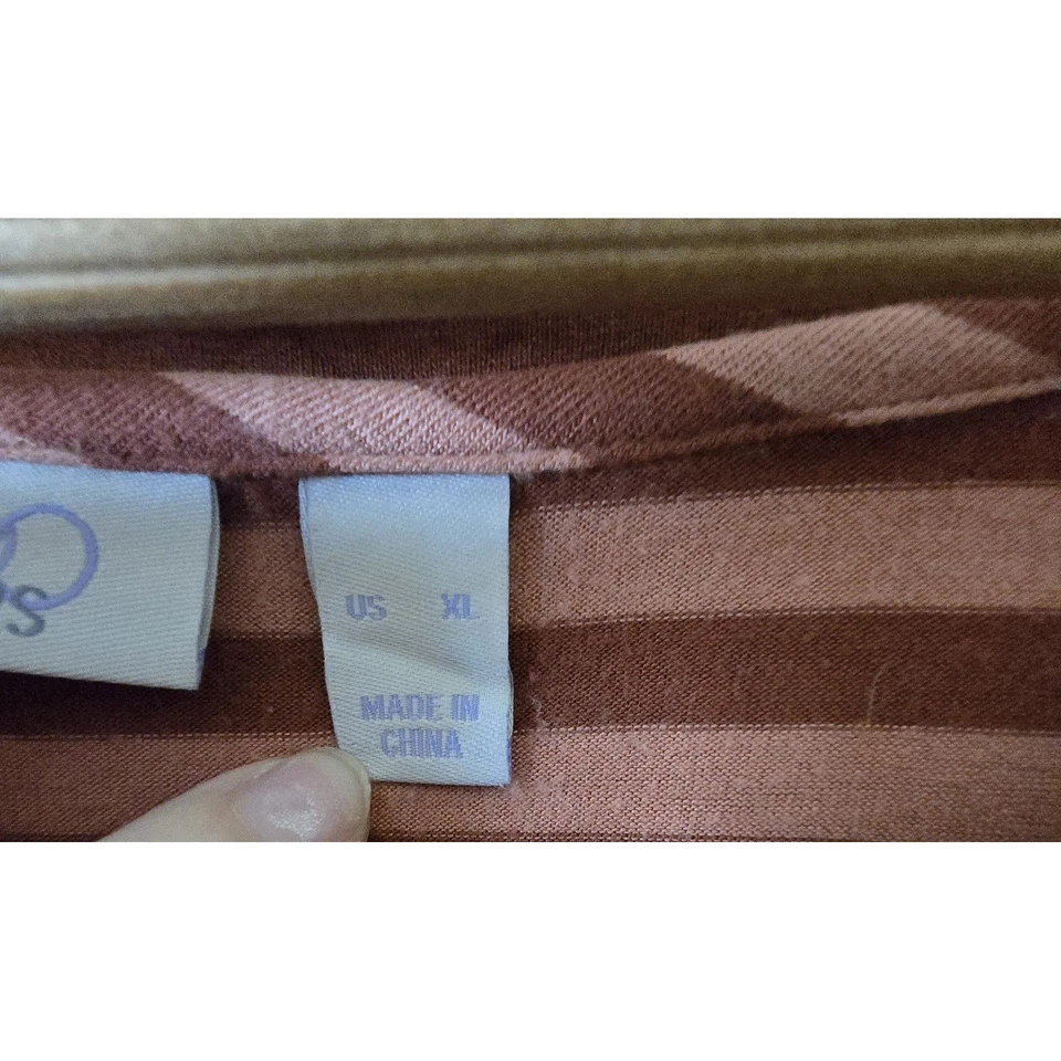 Camiseta sin mangas con capas LOGO a rayas sin mangas informal túnica Top XL Foto 3 de 4