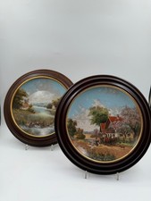2er Set Seltmann Weiden Sammelteller „Lückels idyllisches Dorfleben“ mit Van Hyg