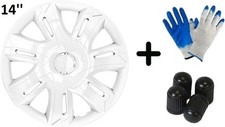 Radkappen Radzierblenden Satz 4x St&uuml;ck White Lacquered NRM 14" Supernova | 3650