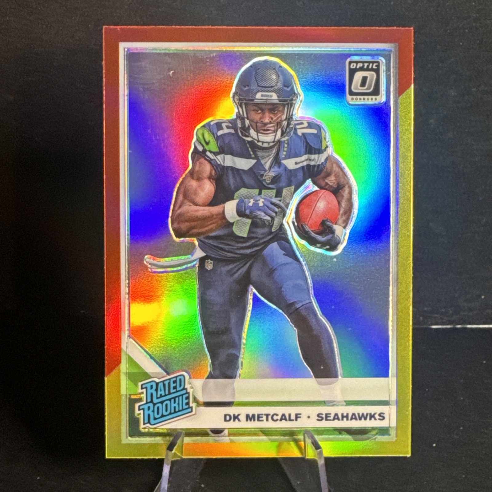 2019 Donruss Optic DK METCALF Red Yellow Rated Rookie RC #163