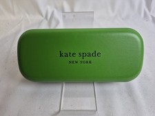 New Kate Spade New York Hinged Hard Case for Glasses Green with Black Bottom