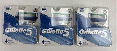 3 Gillette 5 Mens Razor Blade Refills Cartridges Set of 4 Per Box