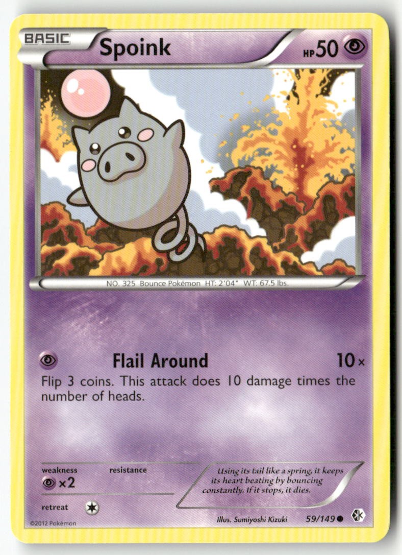 Spoink 59/149 Common Boundaries Crossed Pokemon Lightly Played