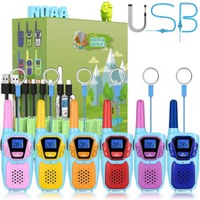 Walkie Talkies for Kids Long Range Walkie-Talkie for Adults Rechargeable 6 Pack