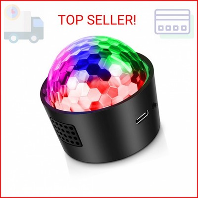 Wiwreenm Mini Disco Ball Light,Rechargeable Party Lights,Sound Activated Strobe 