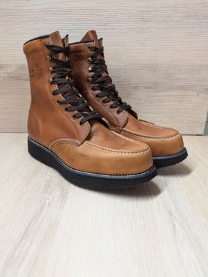 RARE NEW Vintage Field & Stream Moc Toe Boots 10.5 E USA Made Wedge Sole NOS!