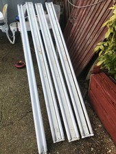 8ft Double fluorescent light fittings X 4 with 8 tubes, good condition