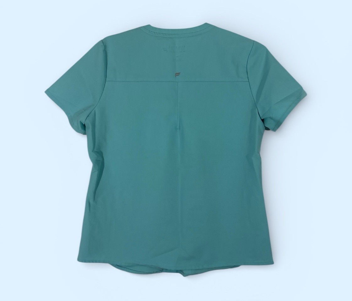 Fabletics Scrub Top Method Womens MEDIUM Seafoam … - image 3