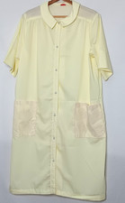 Vintage Carole Joanne Fashion GC Murphy Co L/XL Nightgown Yellow House Coat Snap