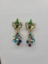 Lunch At The Ritz  Earrings With Butterflys 