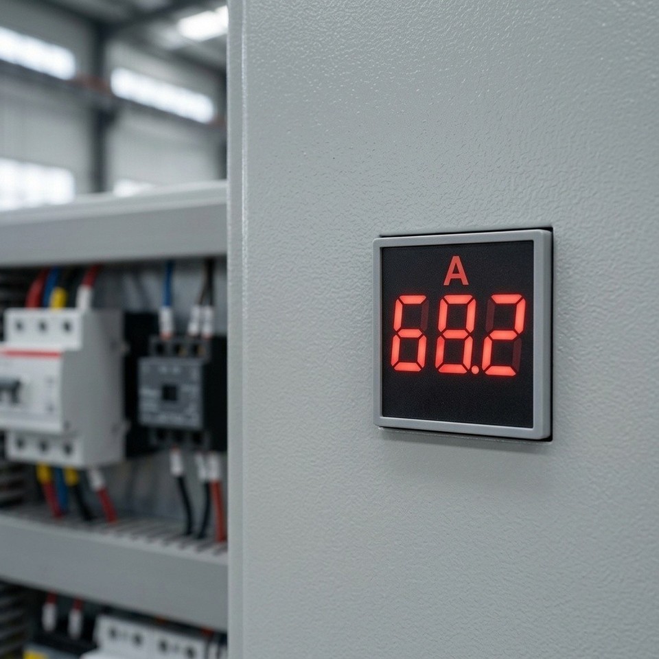 Visualize Meter Squared Compact Design Panel Mount Square 100A AC Digital Ammeter Amp Meter LED ...