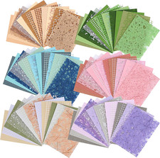 96 Sheets Scrapbook Supplies  Junk Journal Supplies Set - Textured Paper  Mesh