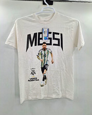 AFA Official Lionel Messi Argentina Soccer Shirt White Unisex Adult Size S