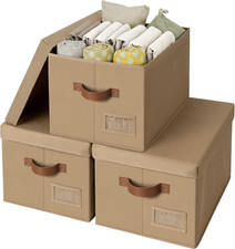 Storage Bins with Lids, Decorative Storage Boxes with Lids