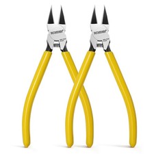 Wire Cutters 2 Pack, 6 Inch Flush Cut Pliers Spring Loaded Side Cutting