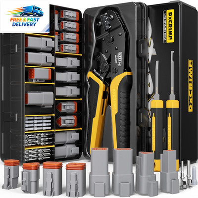 Deutsch DT Series Connector Crimping Tool Kit, 2/3/4/6 Pin Waterproof Automotive