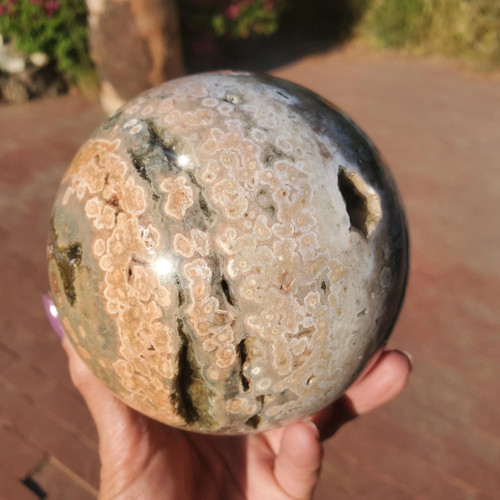 3lbs+ Kambaby Ocean Jasper 8th Vein Old Stock Orbicular Druzy Veins | 1340 gram - Picture 7 of 10
