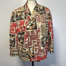 Vtg Dolce Gabbana D&G Women Floral Double Breasted Blazer Jacket Sz L 44