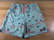 Vineyard Vines Boys Size Large Printed Chappy Swim Trunks Island Boats Beach