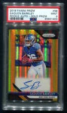2018 Panini Prizm Saquon Barkley Gold Rookie AUTO 6/10 PSA 9 MINT