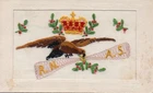 ROYAL NAVAL AIR SERVICE: WW1 EMBROIDERED MILITARY SILK POSTCARD