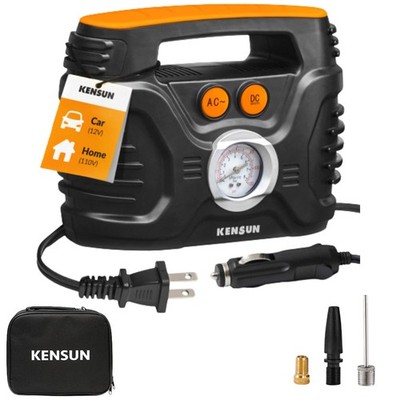 AC/DC Power Supply Portable Air Compressor Pump with Analog Display to 100 PS...